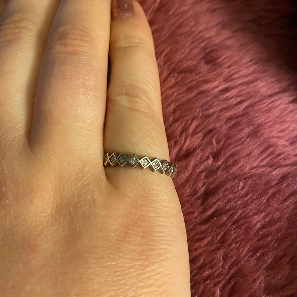 Pandora ring with stones sterling silver